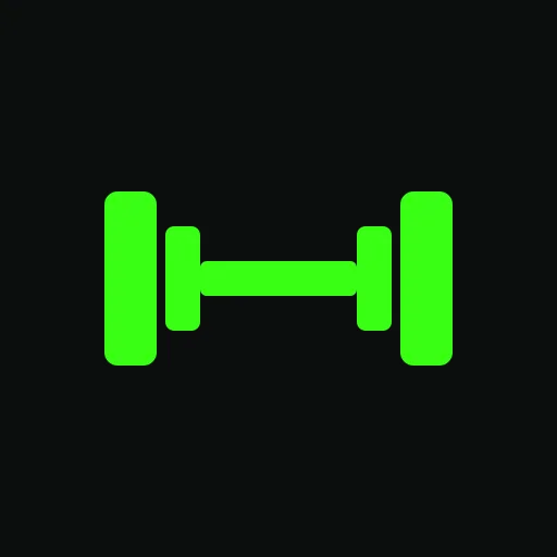 Overload icon: a neon green dumbbell